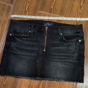 Lucky Brand Distressed Black Mini Skirt